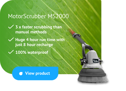 MotorScrubber - battery powered mini scrubbing machine