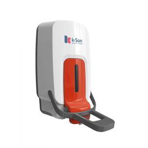 k-San Elbow Operated Hands Free Hand Sanitiser Dispenser. Compatible with k-San Hand Sanitiser Refill (WH952) and k-San Alcohol-Free Hand Sanitiser Refill (WH1174)