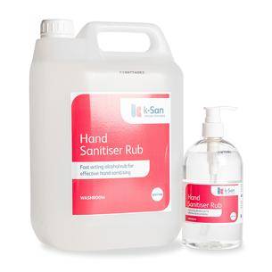 k-San Hand Sanitiser - Ensure effective and hygienic hand cleaning with k-San Hand Sanitiser, formulated with >70% alcohol for powerful germ-killing action without the need for water. Compatible with the k-San Automatic Hands Free Bulk Fill Hand Sanitiser Dispenser (WH1139)