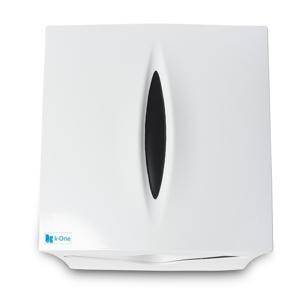 k-One Folded Hand Towel Dispenser. Compact and efficient solution for hand towels with a viewing window.