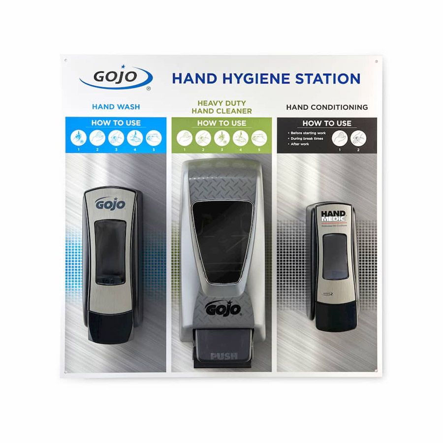 Hand hygiene station 3 step board
